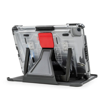 Clear PIVOT A20A Atlas Series iPad case with red PIVOT Click connector