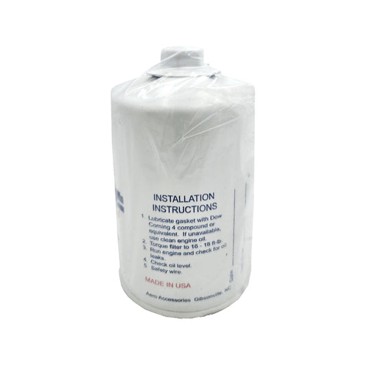 Tempest SPIN EZ Aircraft Oil Filter AA48104 – Left Side View Showing Threaded Base