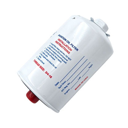 Tempest SPIN EZ Aircraft Oil Filter AA48111 – Side View Highlighting Filter Body