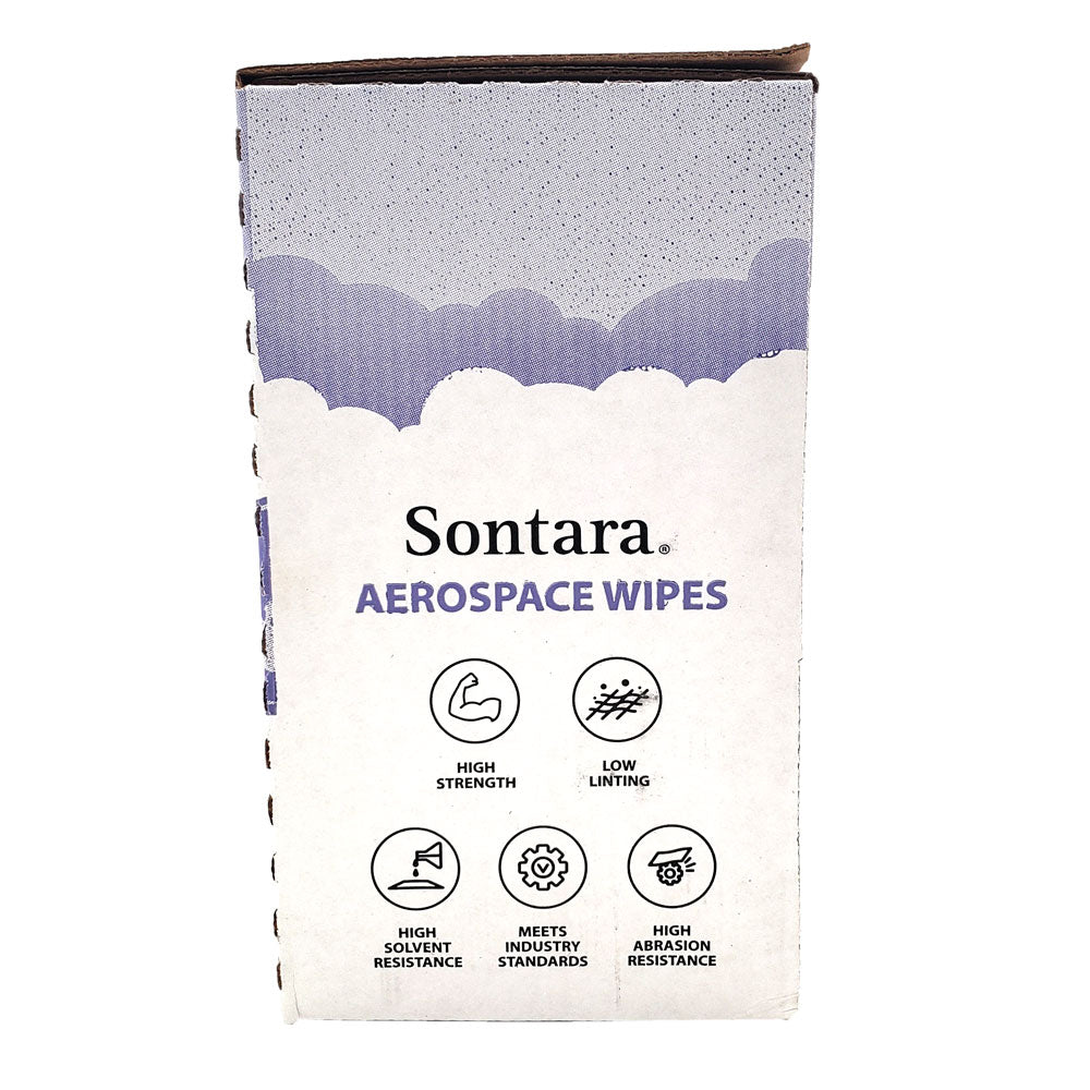 Sontara® Aircraft Grade Wipes single box left side view - P/N AC9165, durable cleaning wipes for aircraft maintenance