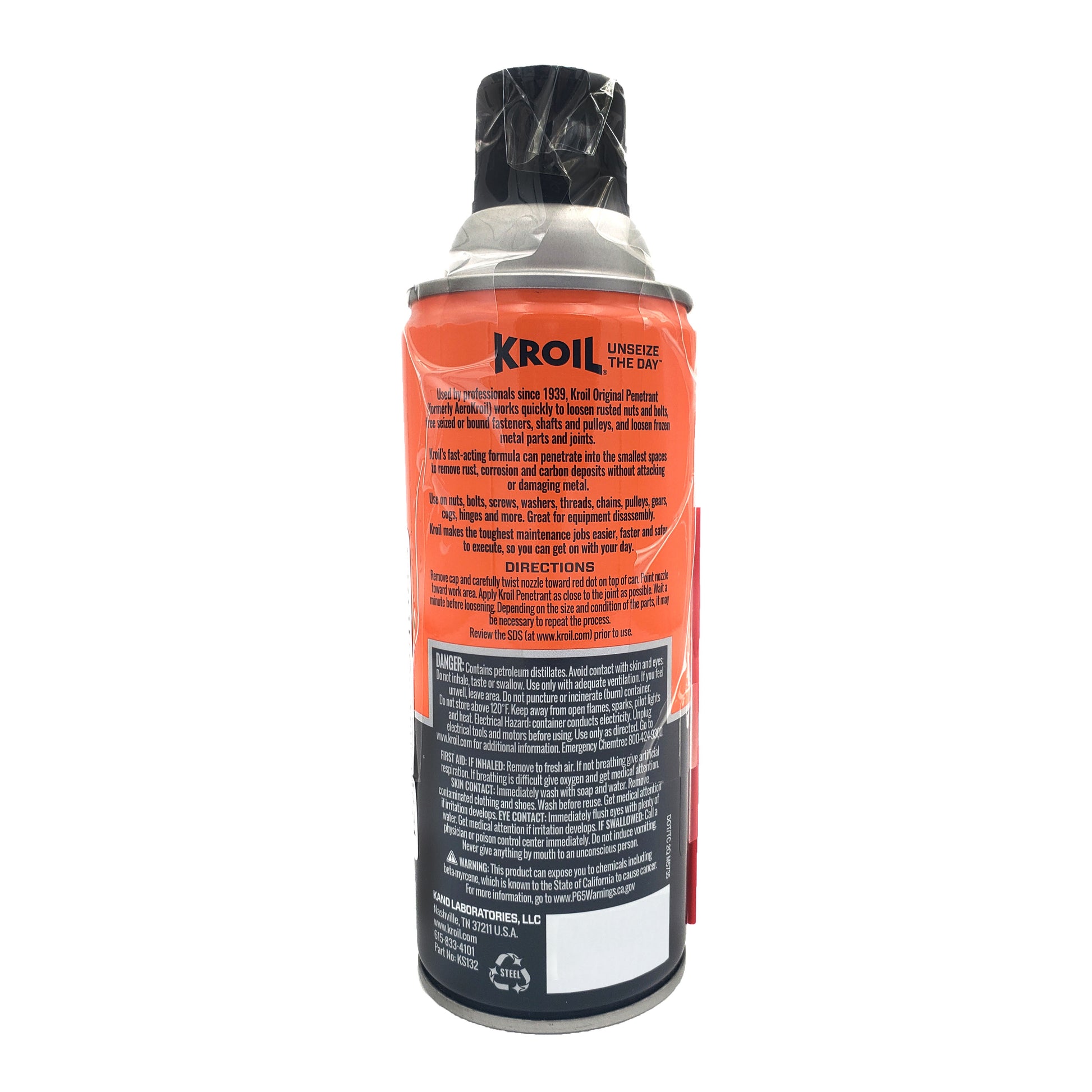 Kano - Kroil Original Penetrating Oil (AeroKroil) | Aerokroil 13 ounce can, back