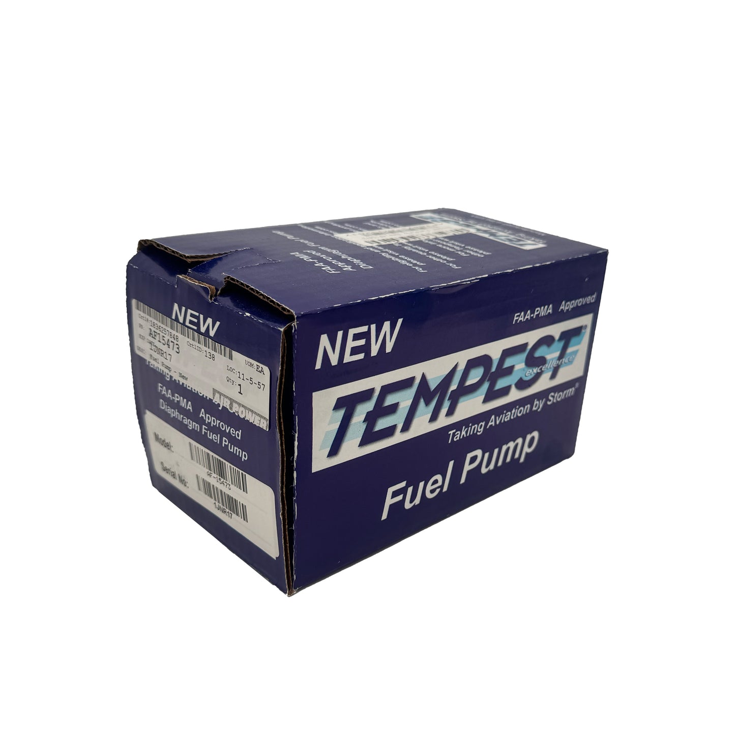 Tempest AF15473 factory new aircraft fuel pump box packaging