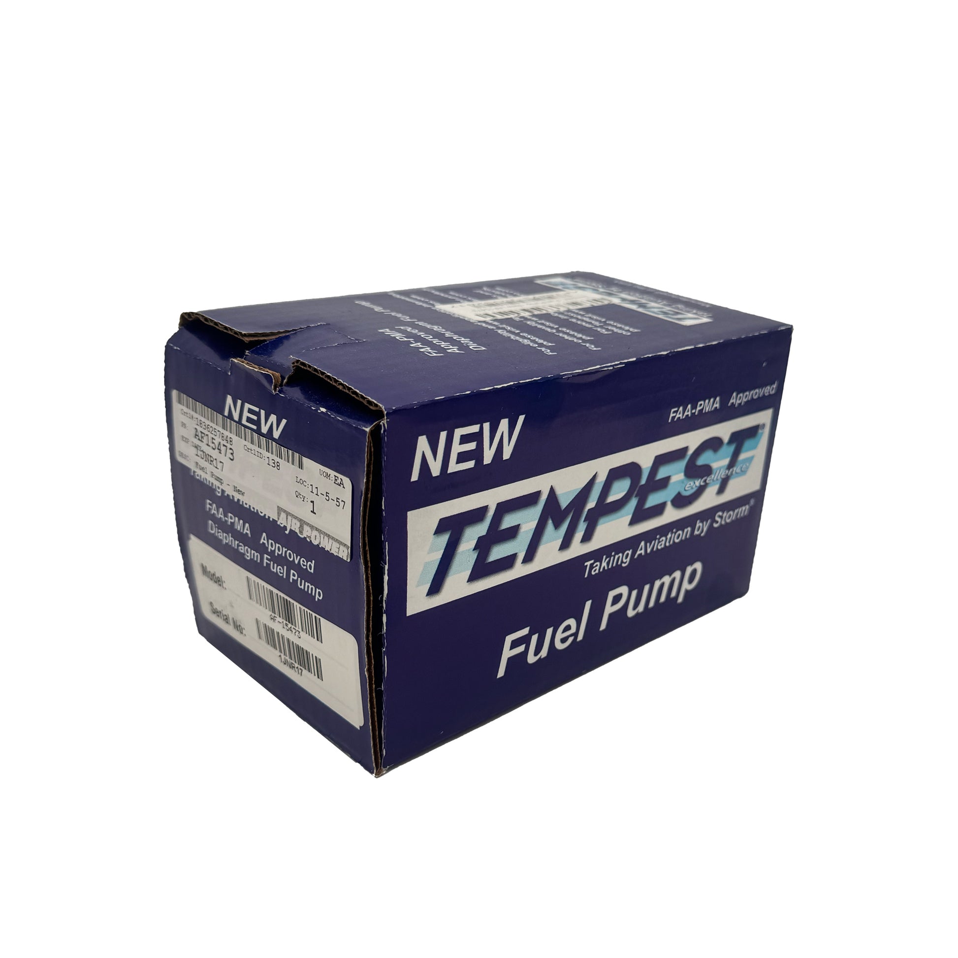 Tempest AF15473 factory new aircraft fuel pump box packaging