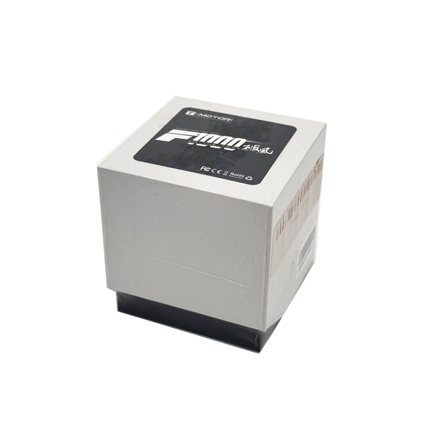 T-Motor F1000 300KV drone motor retail packaging box angled view