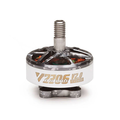 T-Motor V2306 V2 2400KV FPV Racing Motor Front View – White & Silver