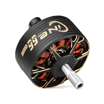 Side angle showing motor bell and wiring of the CINE66