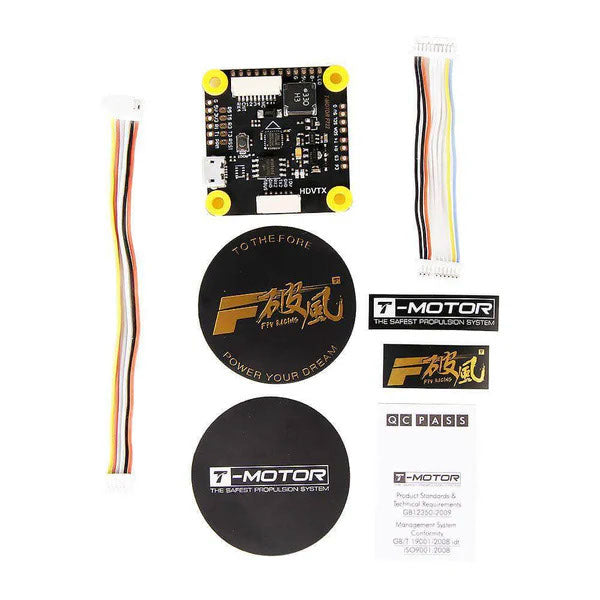 Complete T-Motor F7 HD kit with wiring accessories and stickers