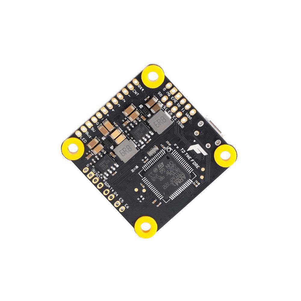 Rotated close-up of T-Motor F7 HD board layout
