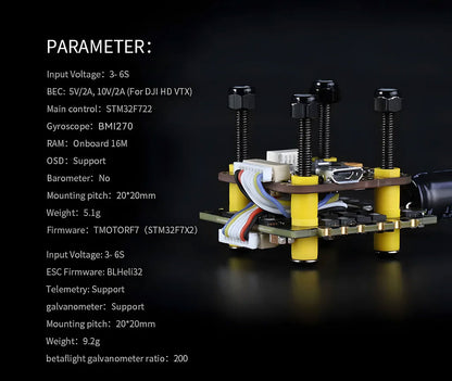 Firmware Info and Stack Parameters – Mini F7 + F45A Specs Display