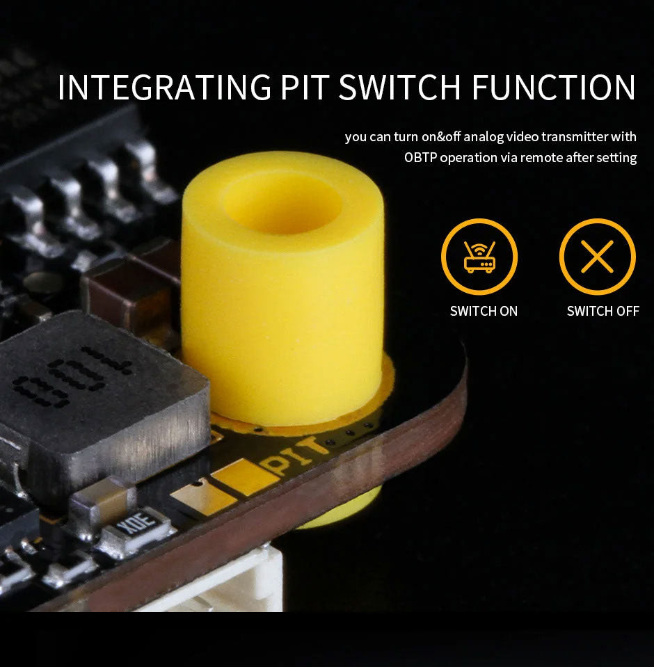 Anti-interference Switch Function with Yellow Cap Close-Up