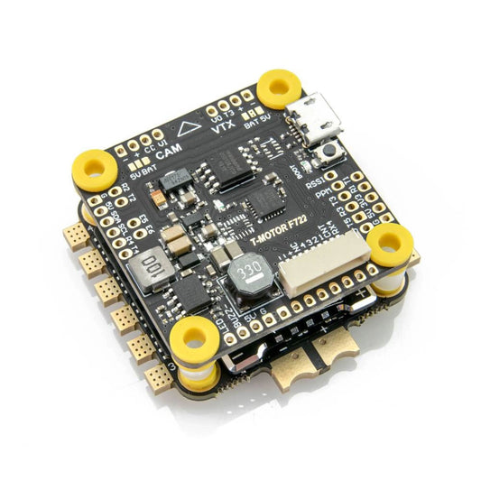T-Motor F7 Flight Controller and F55A Pro II ESC Combo – angled top view