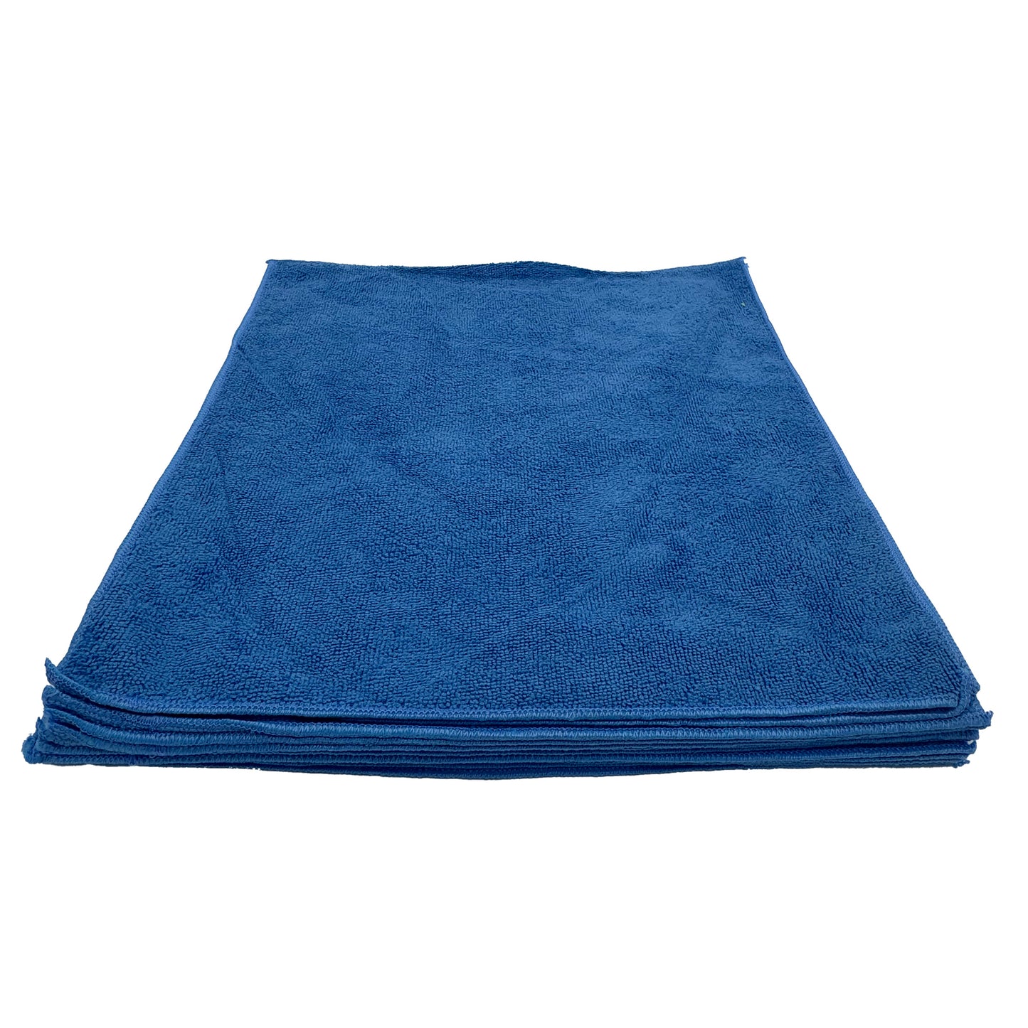 Stack of 12 Blue Microfiber Towels – Advanced Pilot Products