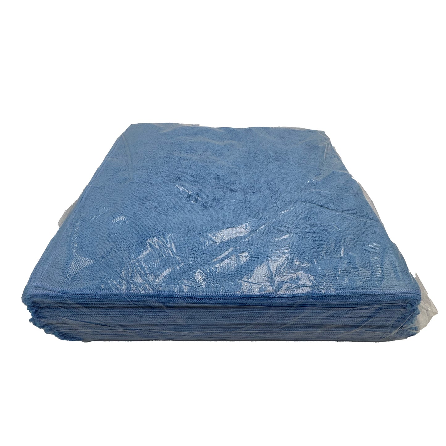 Bulk Pack of 50 Blue Microfiber Towels – 16x16, 330 GSM