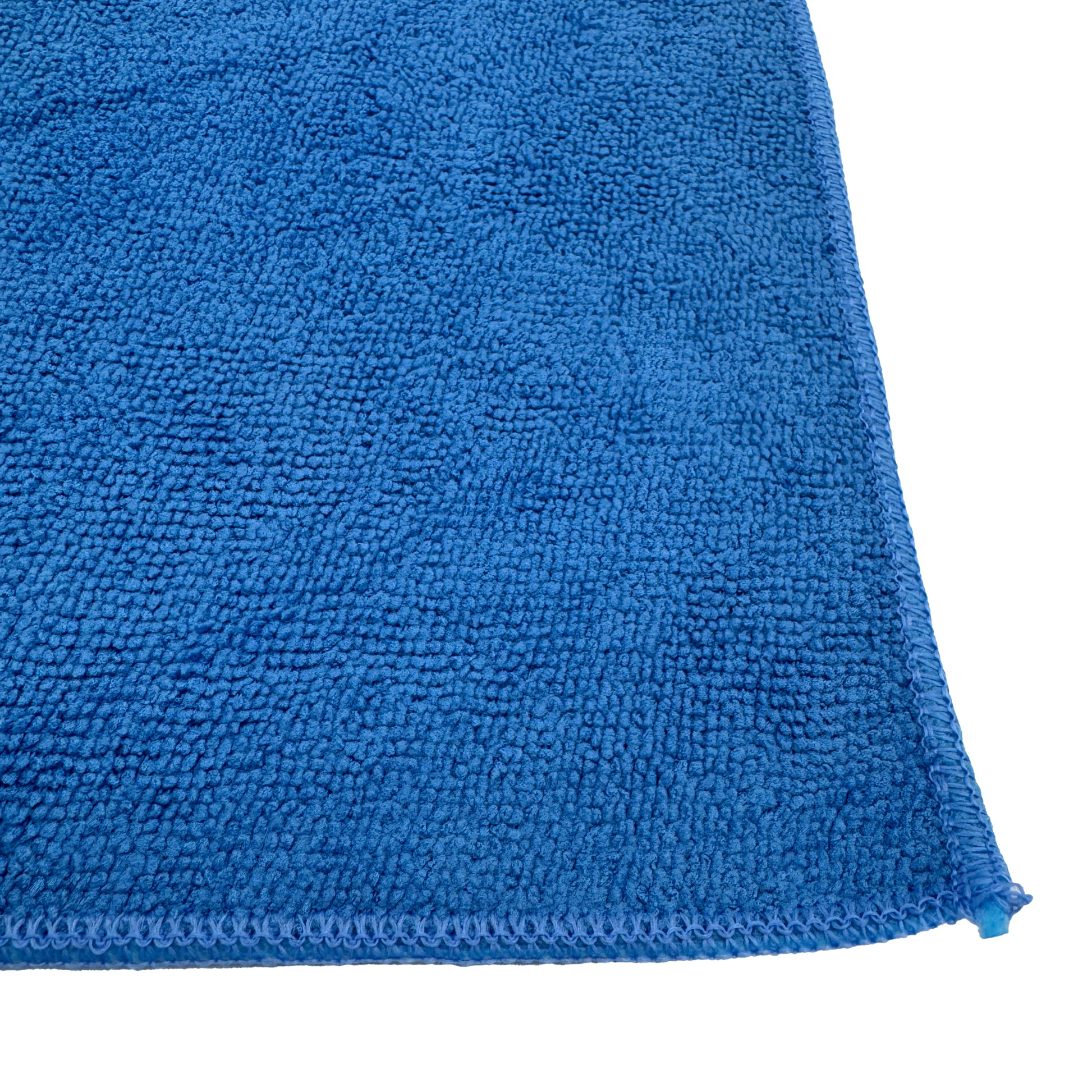 Close-Up of 330 GSM Blue Microfiber Towel Texture