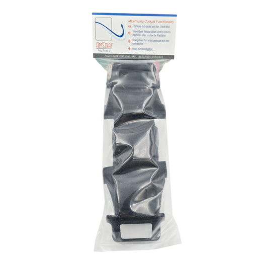 AppStrap 5 Pilot Kneeboard – Front View in Retail Packaging with Product Label