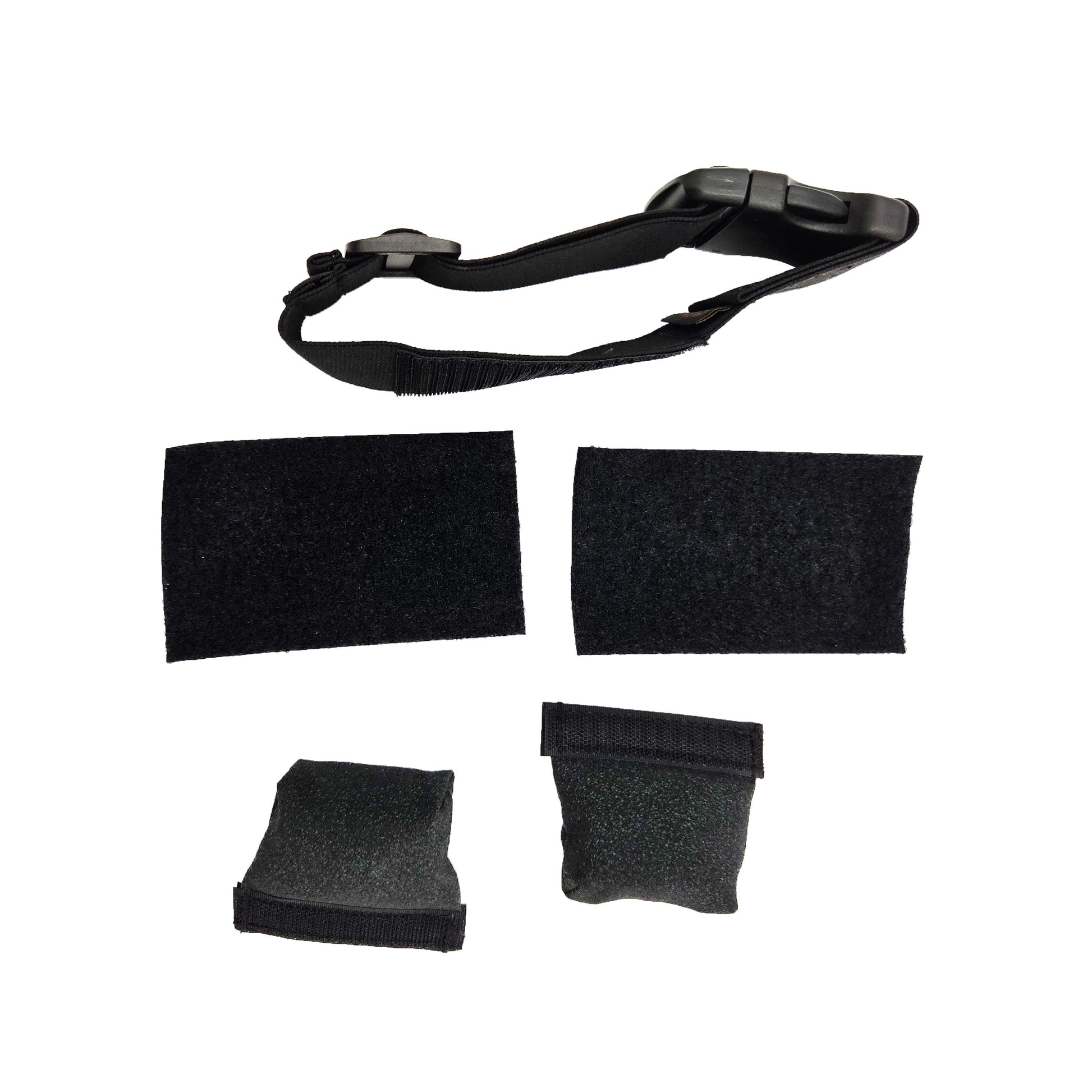 AppStrap Kneeboard Conversion Kit – Unboxed Front View of Strap, Mount, and Accessories