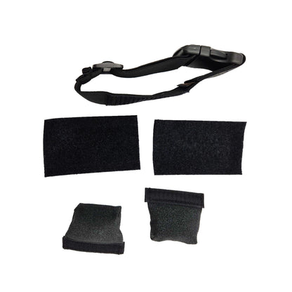 AppStrap Kneeboard Conversion Kit – Unboxed Front View of Strap, Mount, and Accessories