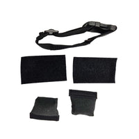 AppStrap Kneeboard Conversion Kit – Unboxed Front View of Strap, Mount, and Accessories