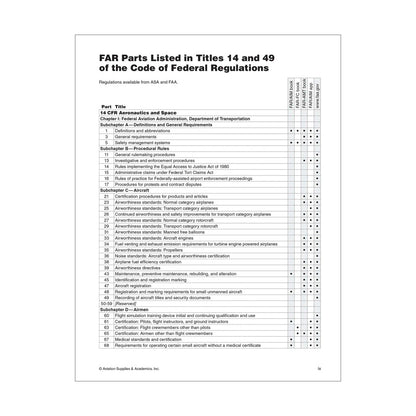ASA 2026 FAR-AMT Sample Page with FAA Maintenance Rules