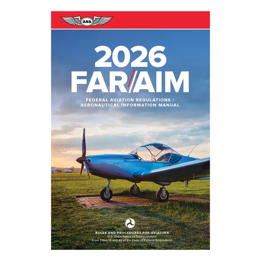 ASA 2026 FAR/AIM Softcover Front Cover – FAA Regulations and AIM