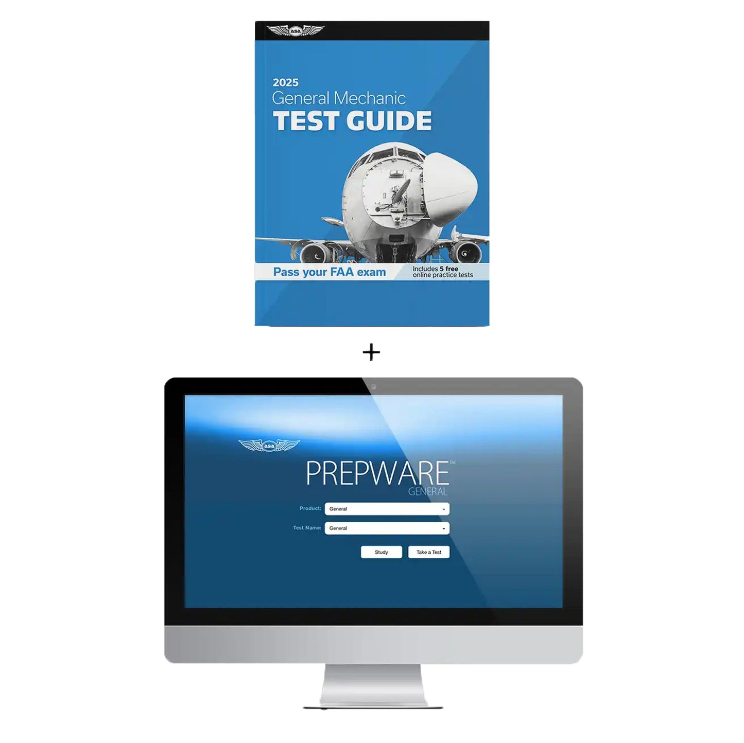 ASA 2025 AMT Test Guide General eBundle - Book and Prepware Software for FAA Exam