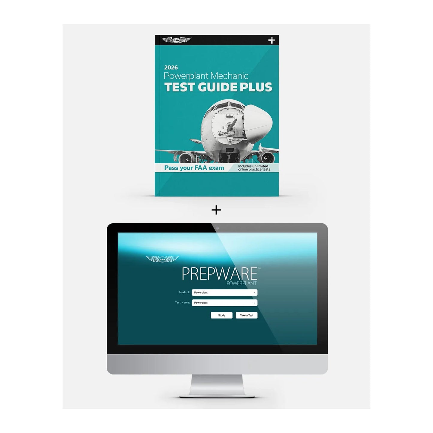 ASA 2026 Powerplant Test Guide with Prepware Software Bundle