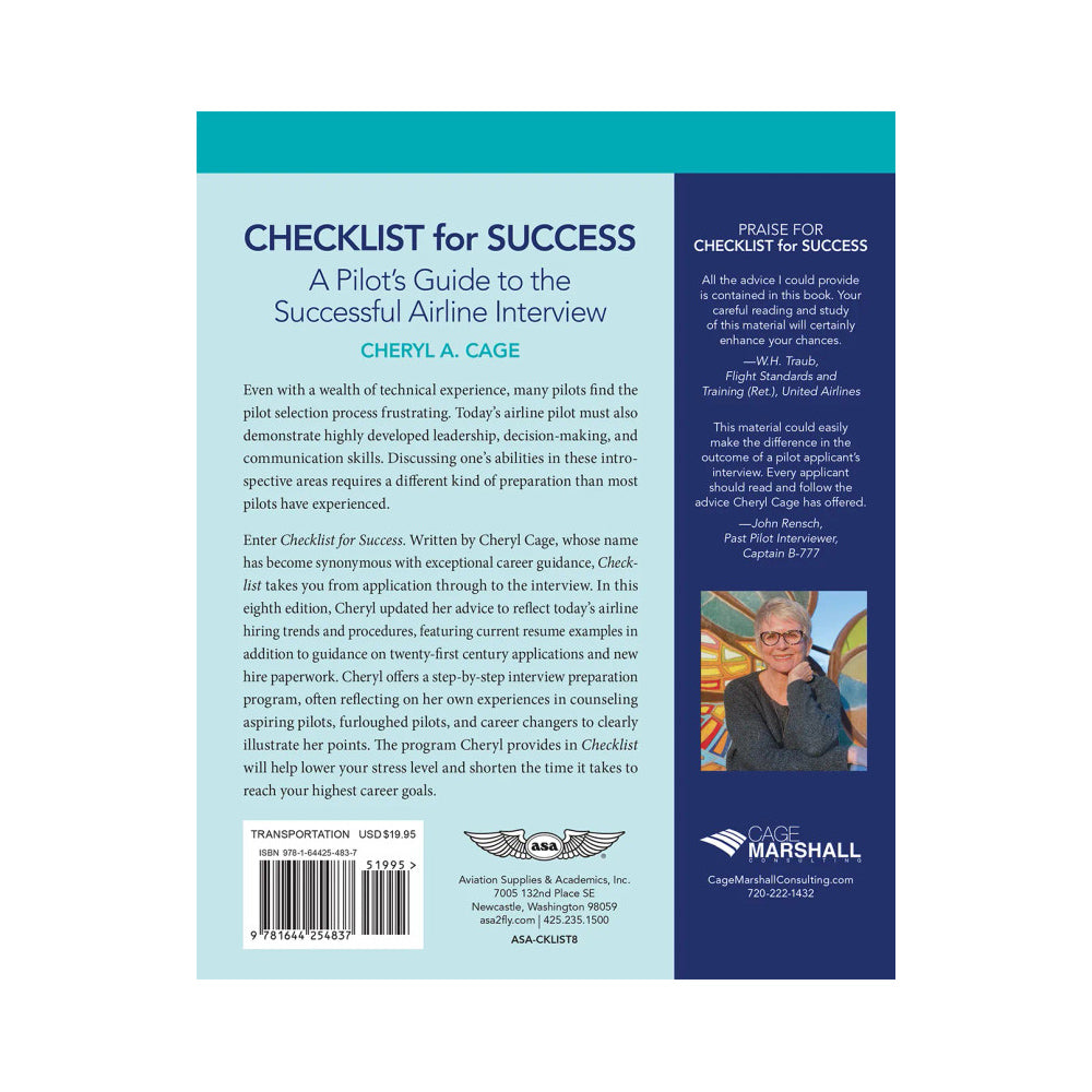 Checklist for Success 8th Edition Back Cover with Book Summary