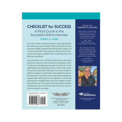 Checklist for Success 8th Edition Back Cover with Book Summary