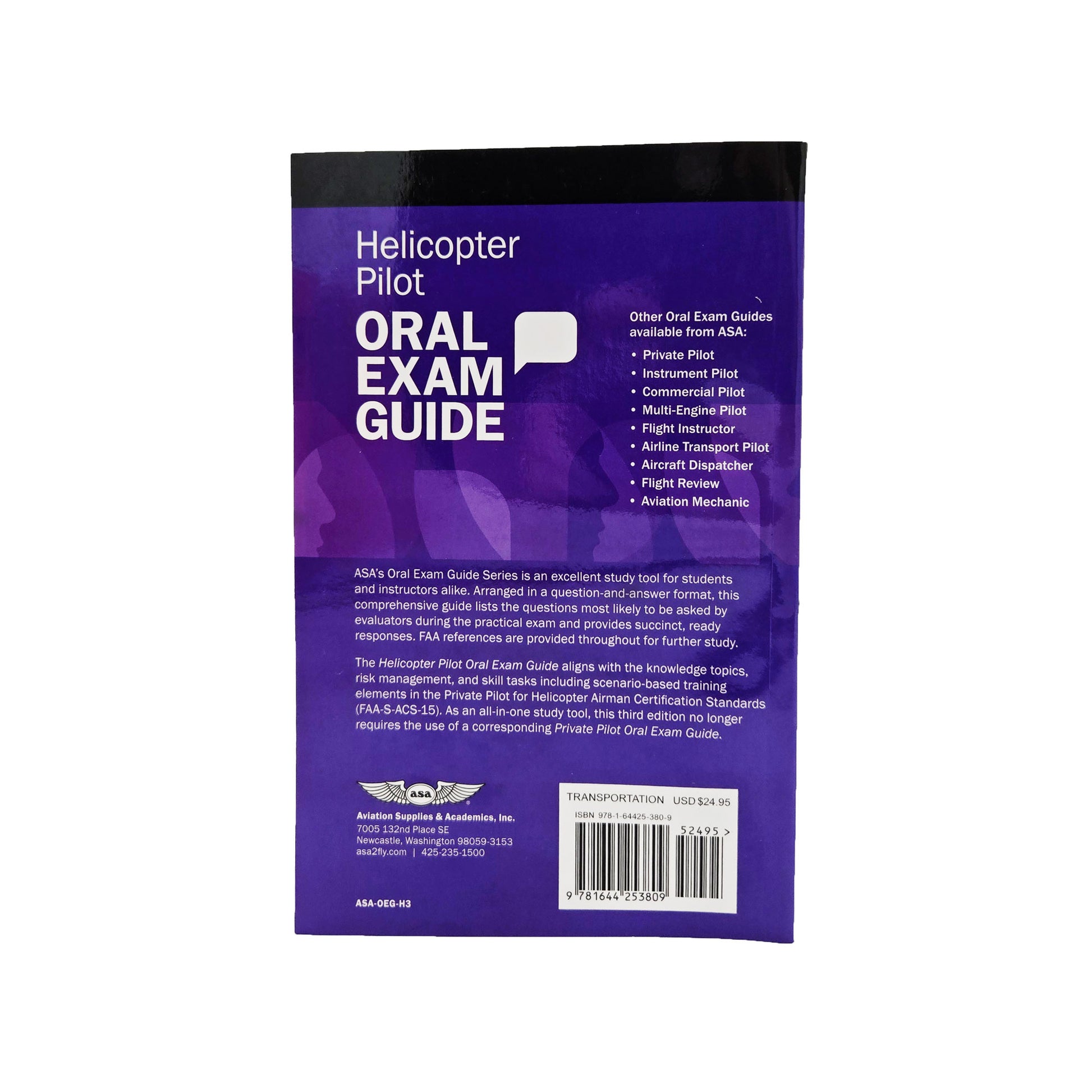 ASA Oral Exam Guide: Helicopter ASA-OEG-H3 – Angled View Showing Book Thickness