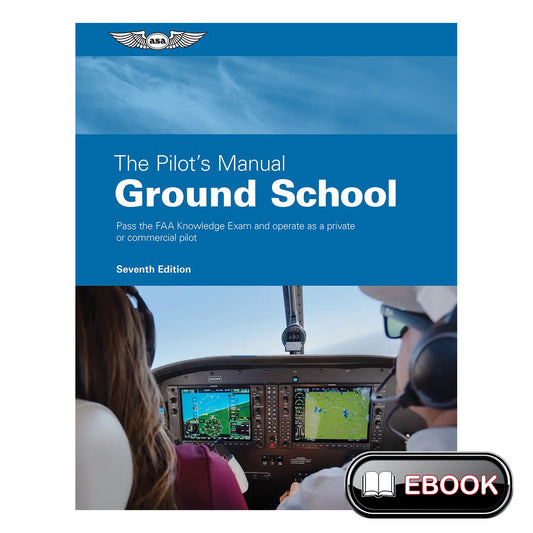 The Pilot’s Manual Ground School 7th Edition eBook Cover with Digital Badge