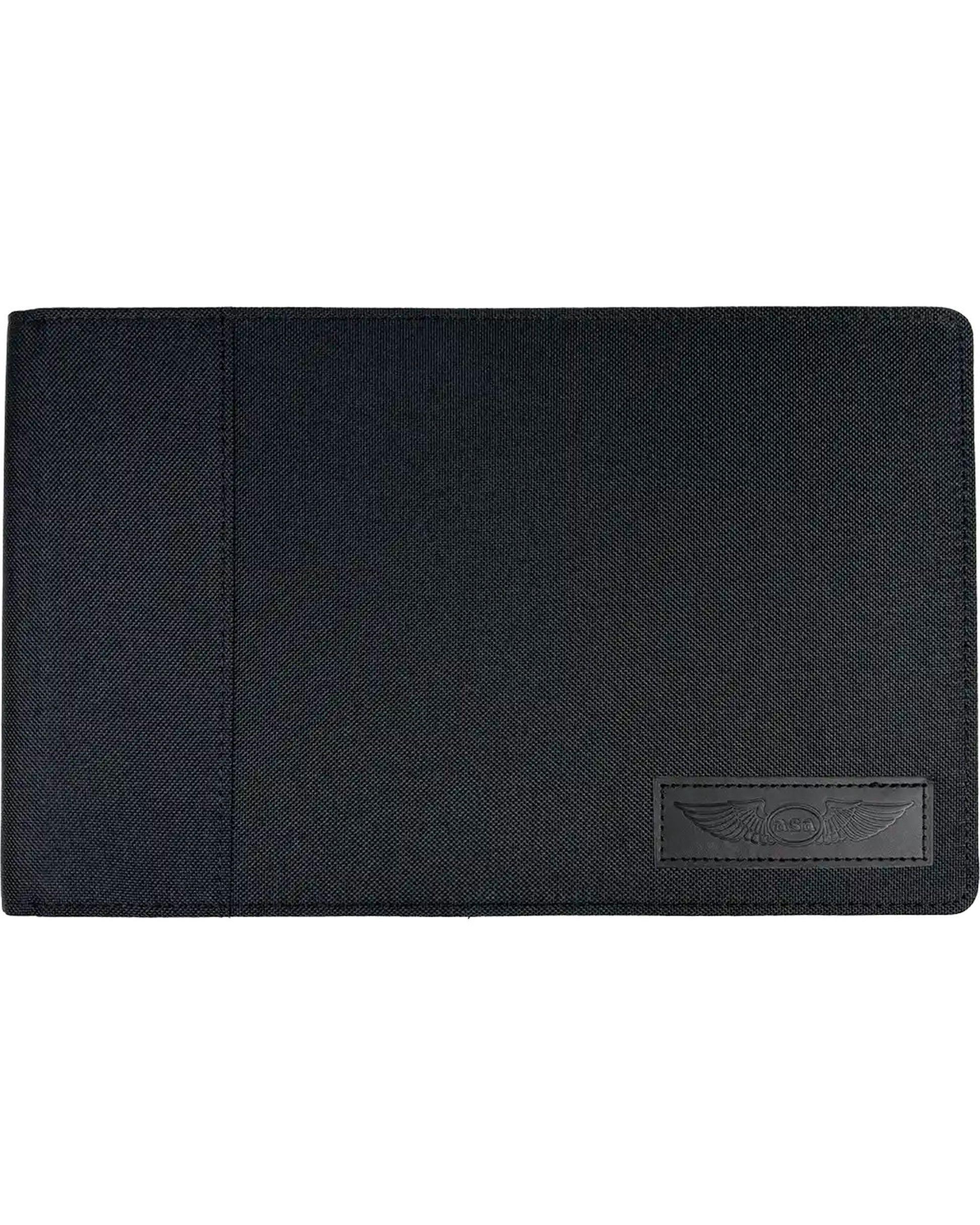 ASA SP-6 Pilot Logbook Cover - Back view showcasing durable water-resistant 600D canvas construction for protecting SP-6 and similar logbooks.