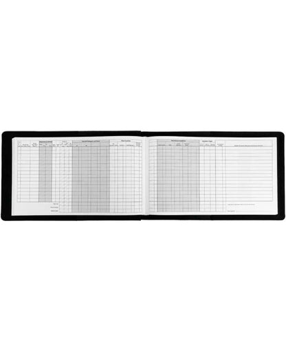 ASA SP-6 Pilot Logbook Cover - Back view showcasing durable water-resistant 600D canvas construction for protecting SP-6 and similar logbooks.