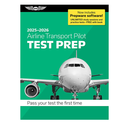 Front cover of ASA 2025 ATP and Flight Engineer Test Prep with Prepware