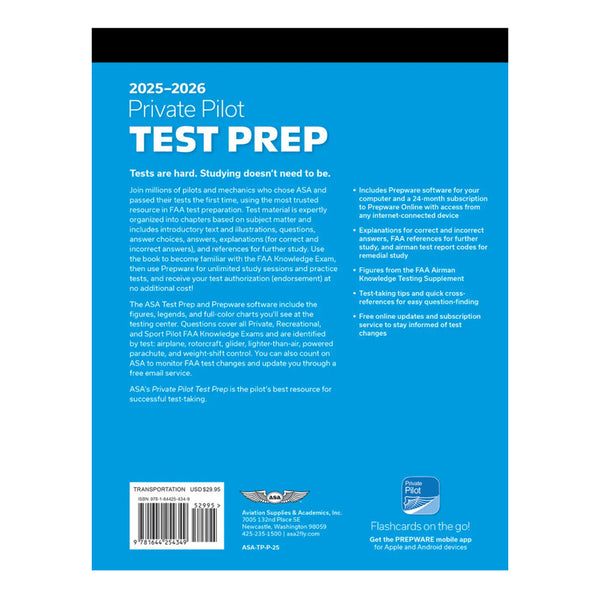 ASA 2025 Private Pilot Test Prep | FAA Exam Prep with