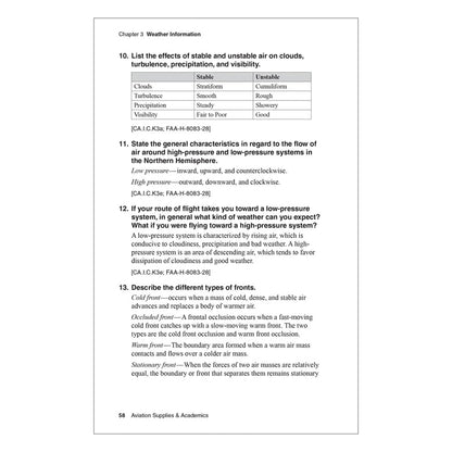 Sample page from Commercial Pilot Oral Exam Guide - Flight Operations Questions