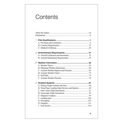 Table of Contents - Commercial Pilot Oral Exam Guide Twelfth Edition
