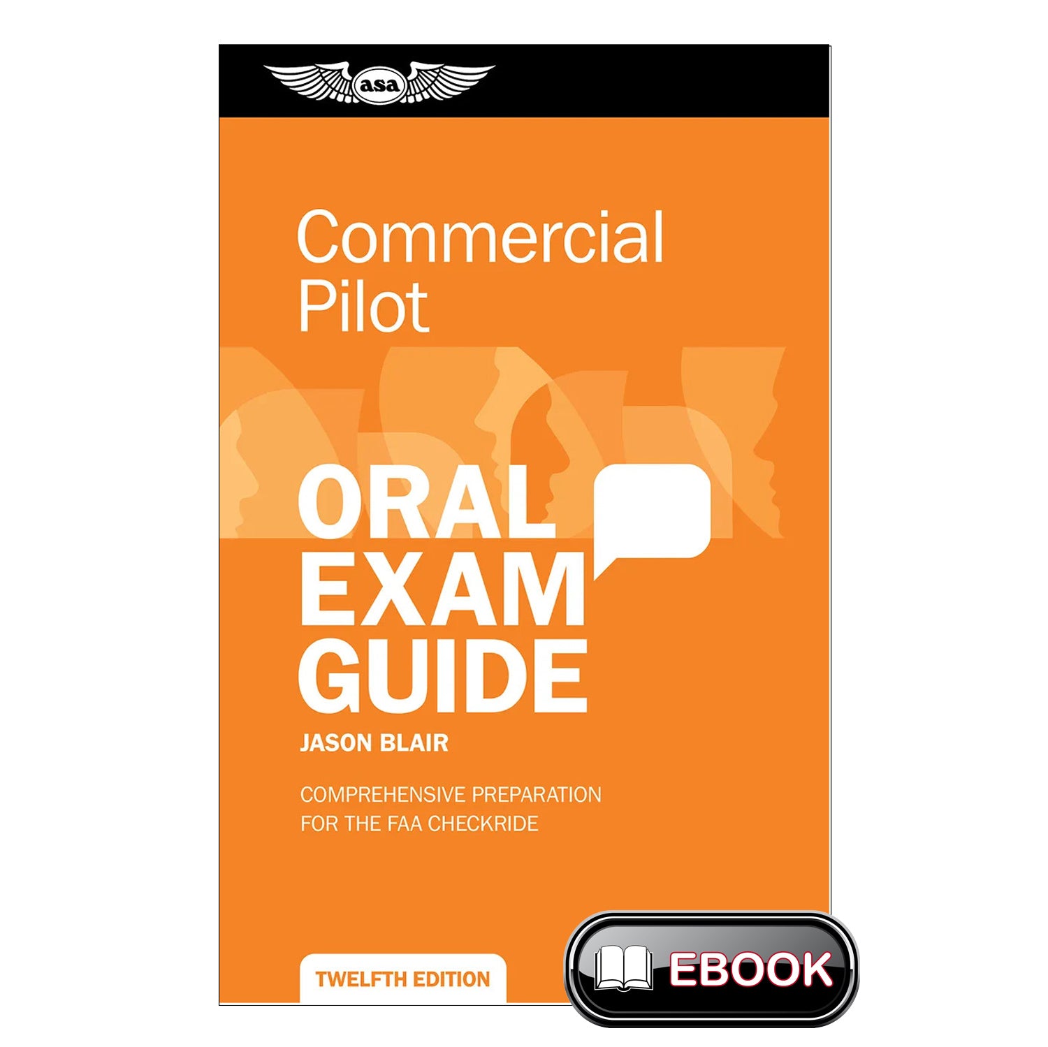 Commercial Pilot Oral Exam Guide 12th Edition eBook Cover with Digital Badge