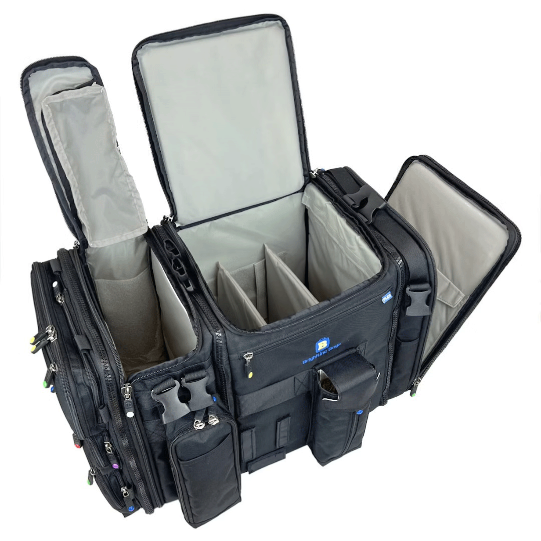 BrightLine Bags® B18 HANGAR Flight Bag – Open View with Organized Compartments