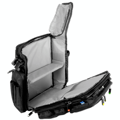BrightLine Bags® B4 SWIFT Flex System Flight Bag – Open View Showing Storage for Headsets and iPad®