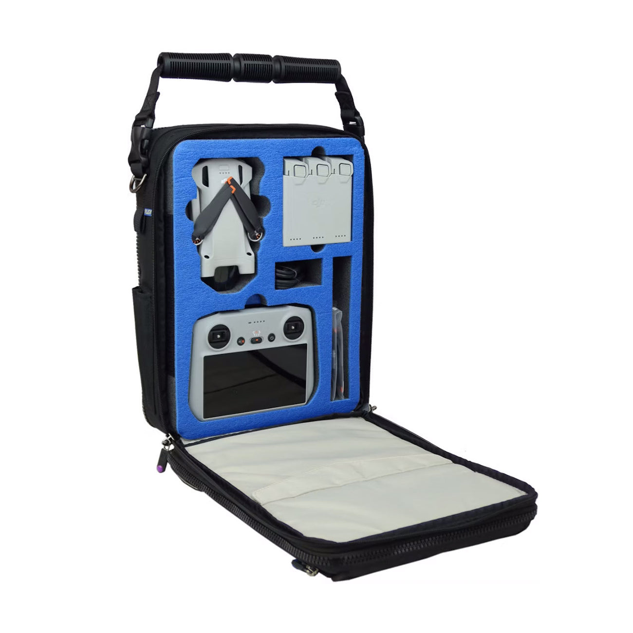 Left Angle View of BrightLine Bags® D3•Hover™ with Installed Drone and Foam