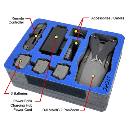 BrightLine Bags Drone Foam insert for DJI Mavic 2 Pro/Zoom, compatible with CS4 and CS5 bags.