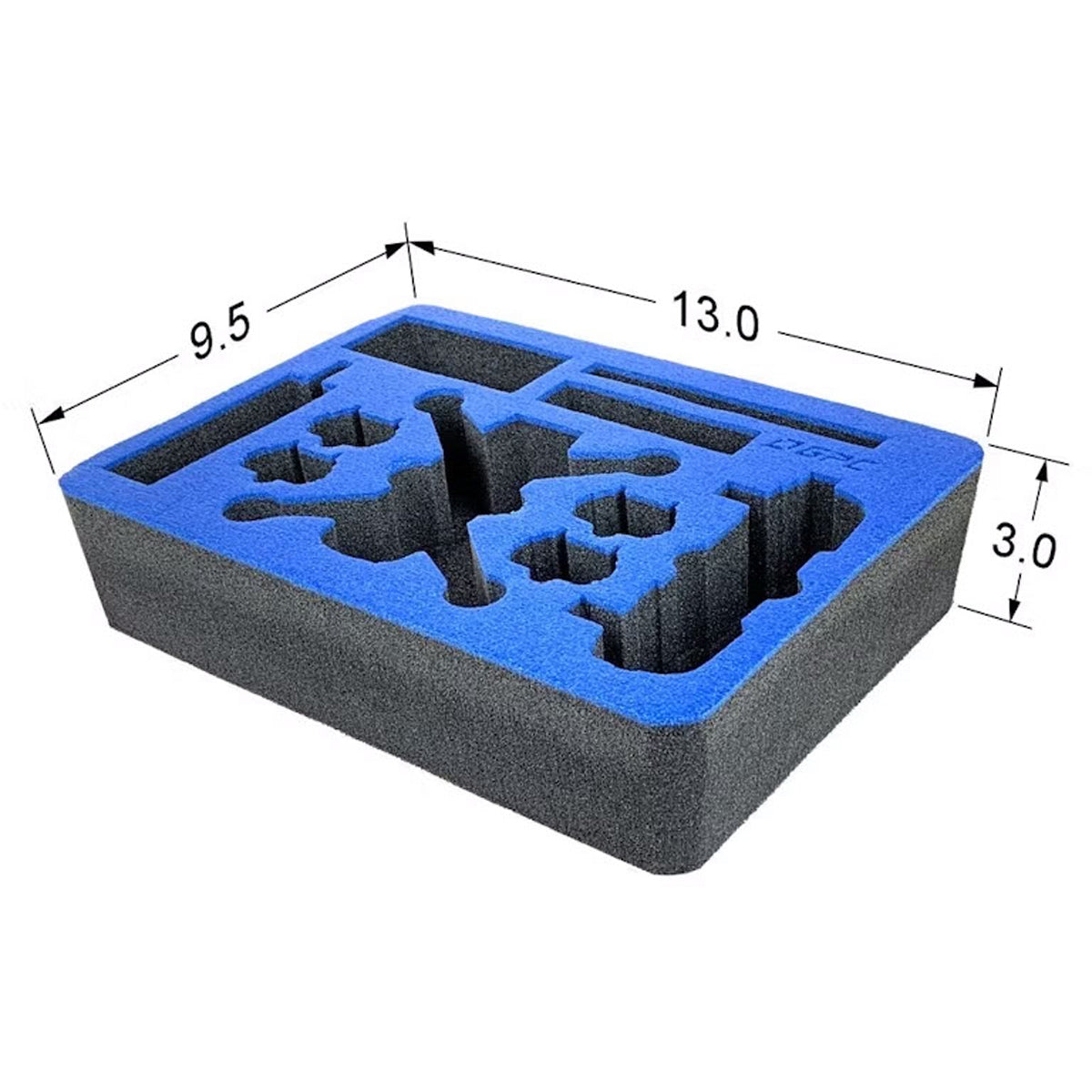 BrightLine Bags® DJI® SPARK™ Foam Insert – Dimension Diagram
