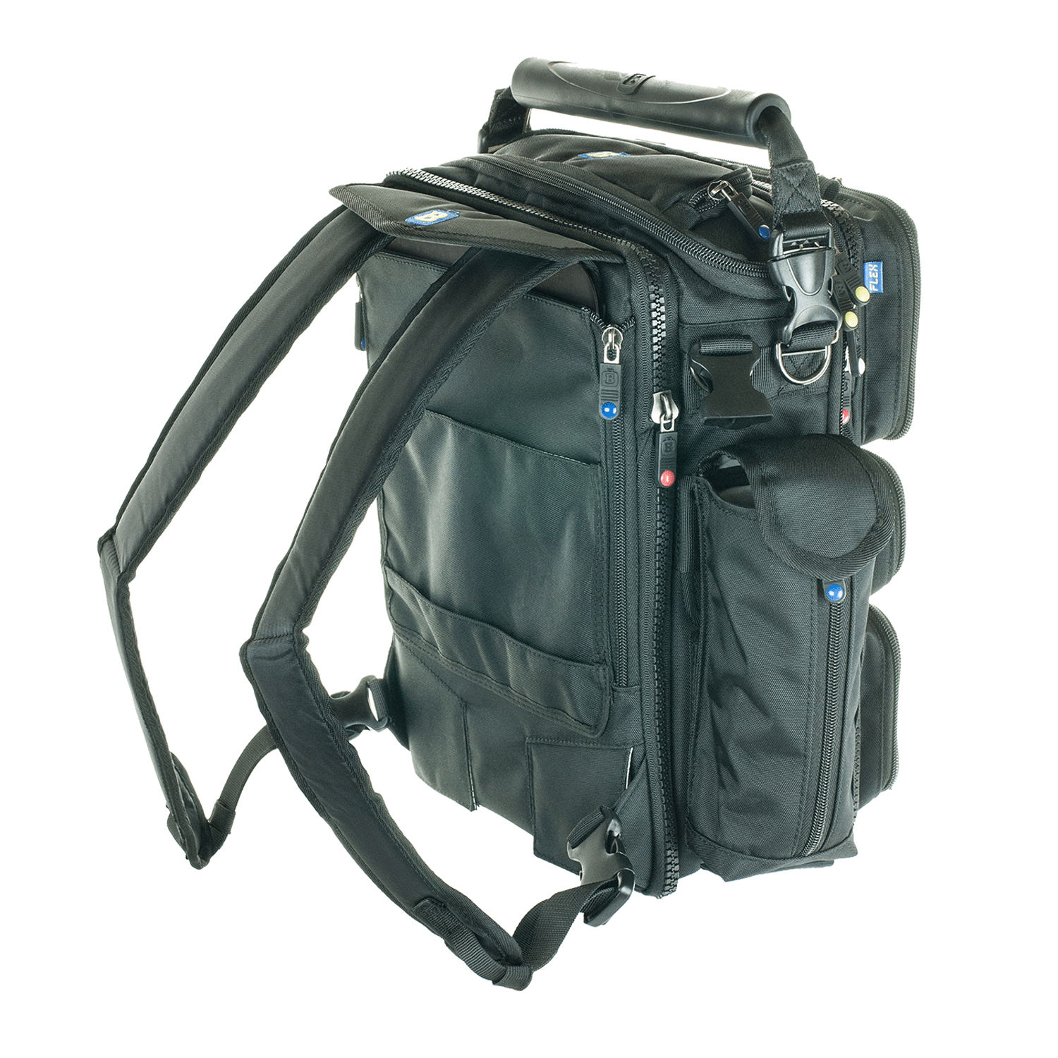 BrightLine Bags FLEX modular flight bag with Pack Cap Rear backpack straps – B4 Swift setup