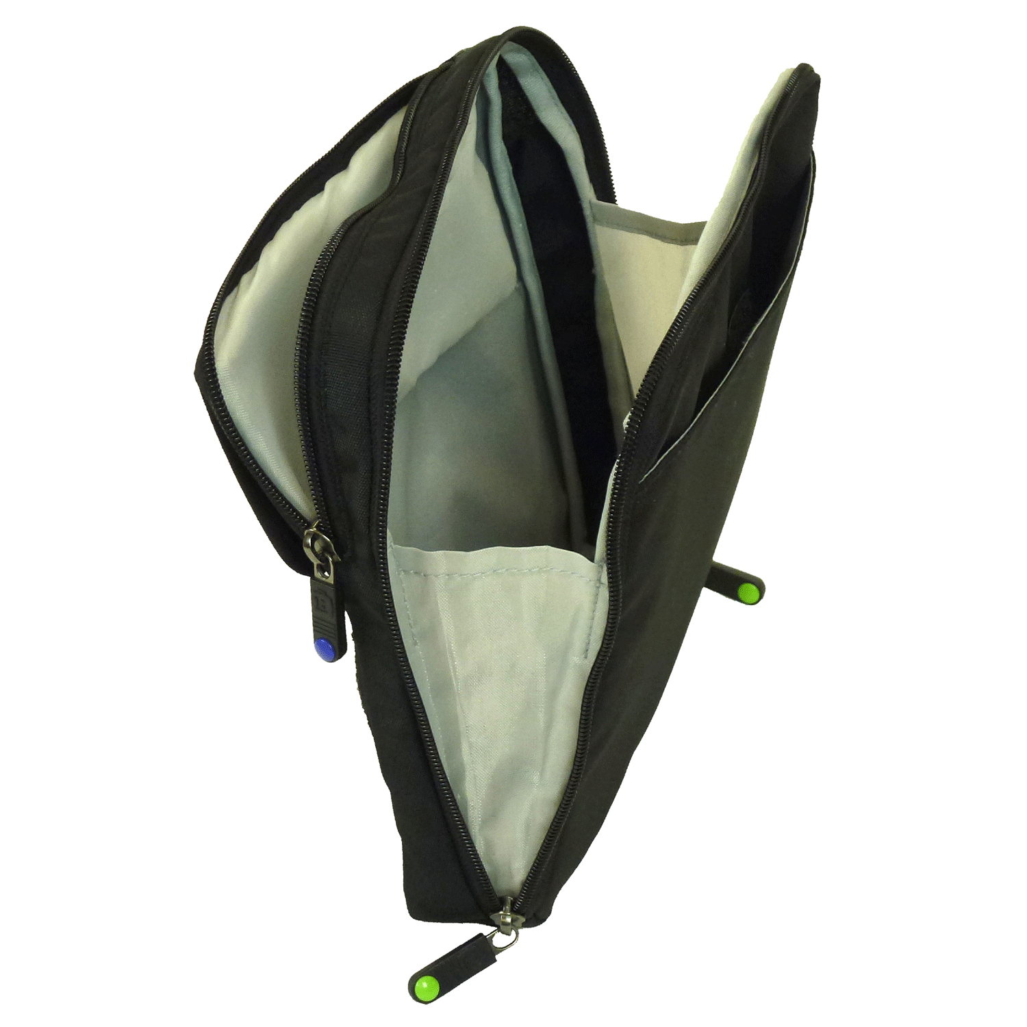 BrightLine Bags Side Pocket Delta open, showing internal storage space