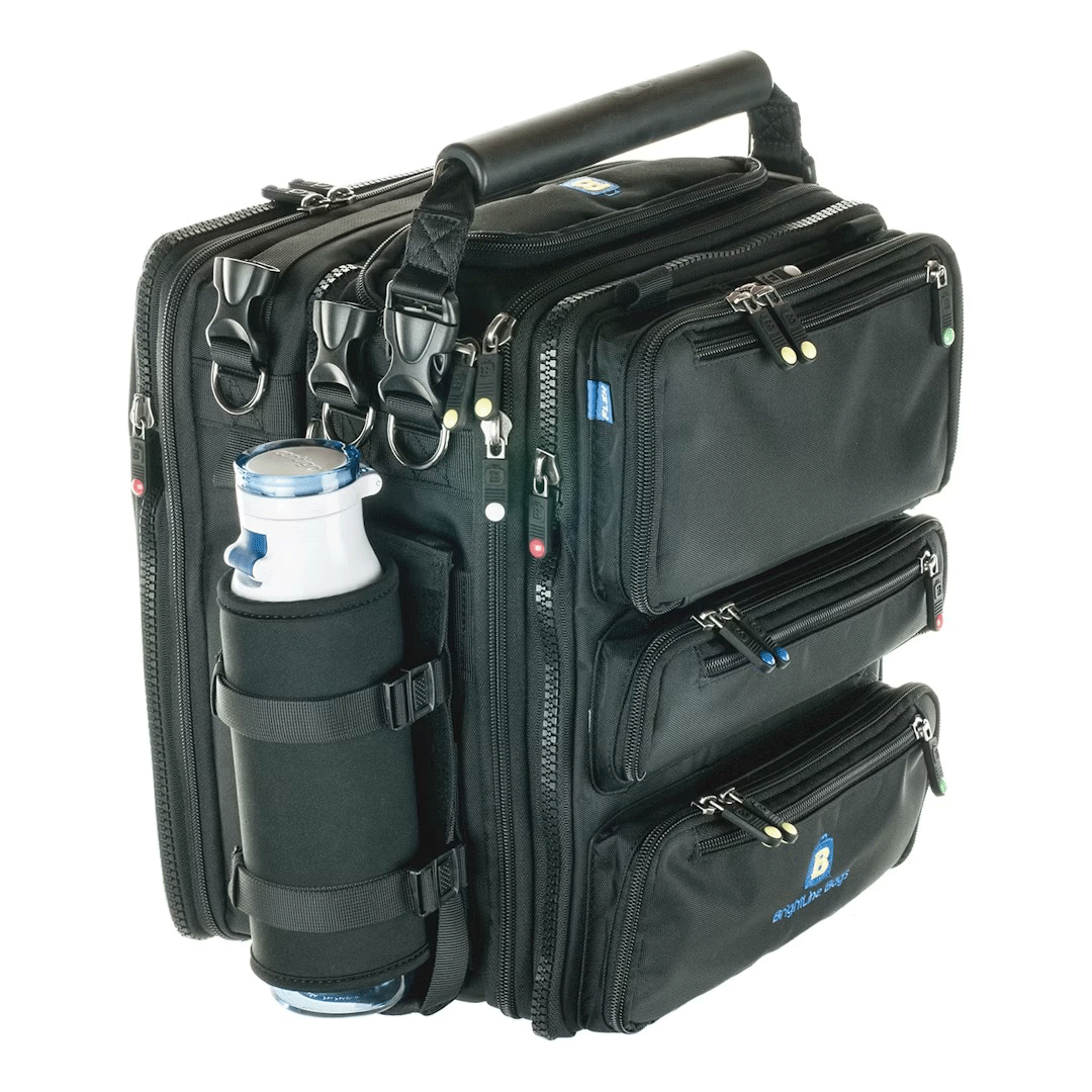 BrightLine Bags B4 Swift Flight Bag with attached Side Pocket Echo water bottle holder