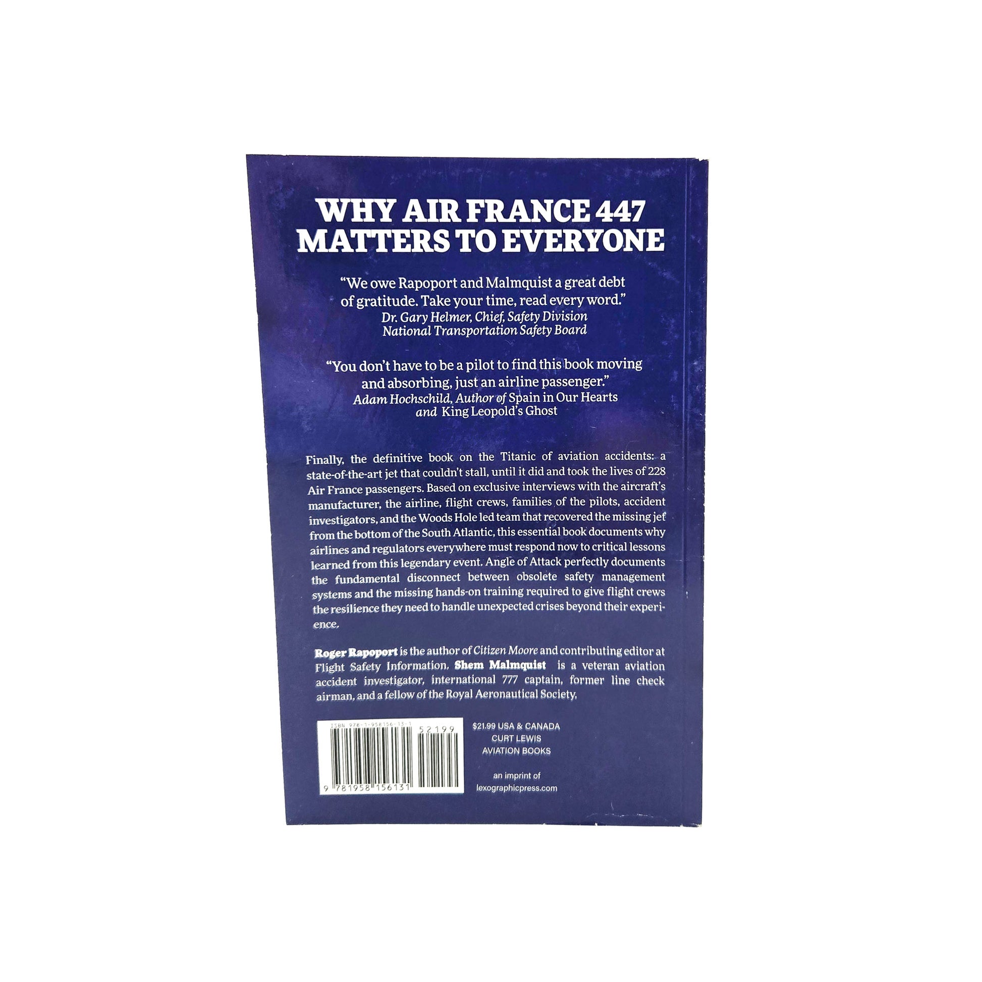 Lexographic Press Angle of Attack Book – Back Cover with Summary