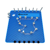 Original Boltster silicone fastener organizer with labeled bolt pattern layout