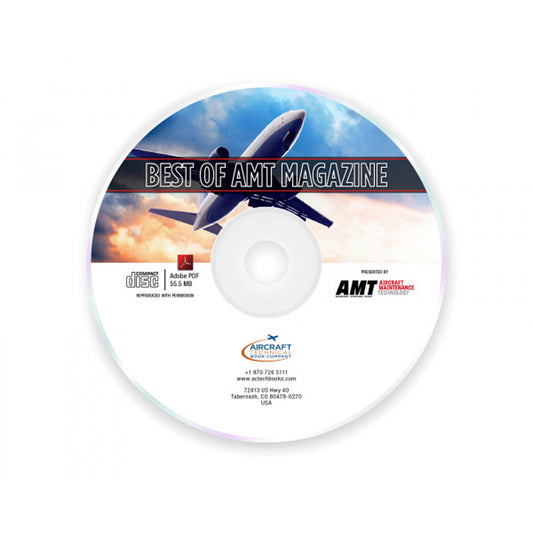 Best of AMT Magazine CD-ROM featuring aviation maintenance reference content for AMTs