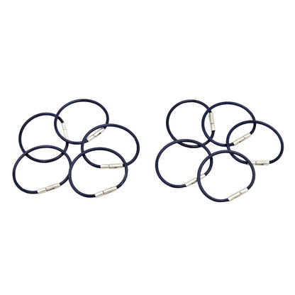 Advanced Pilot Products Flexi-Lock 1.75-inch Checklist Rings black, set of 10 - secure and reusable rings for pilot checklists