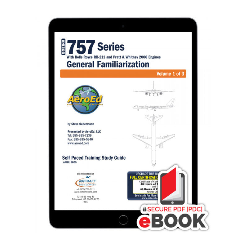 Boeing 757 familiarization Secure eBook covering PW2000 and RB211 engine systems